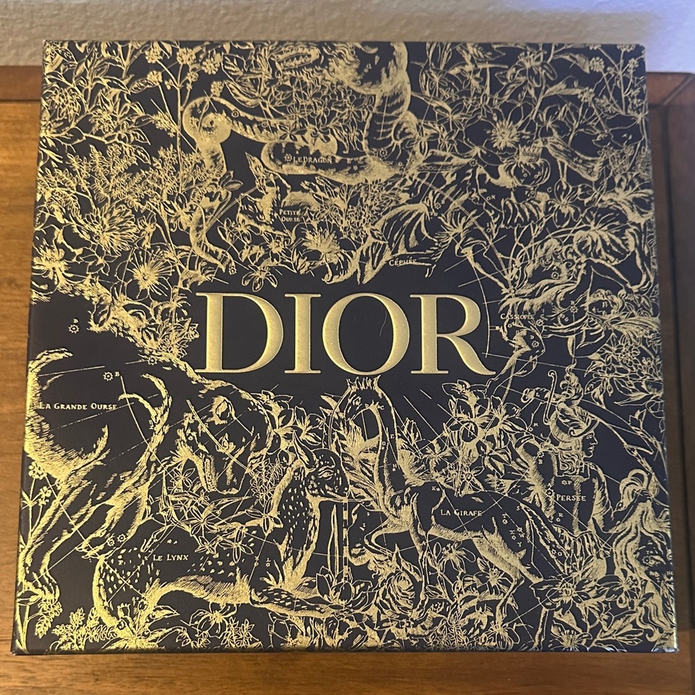 Dior Gold Foil Dark Blue Perfume Box